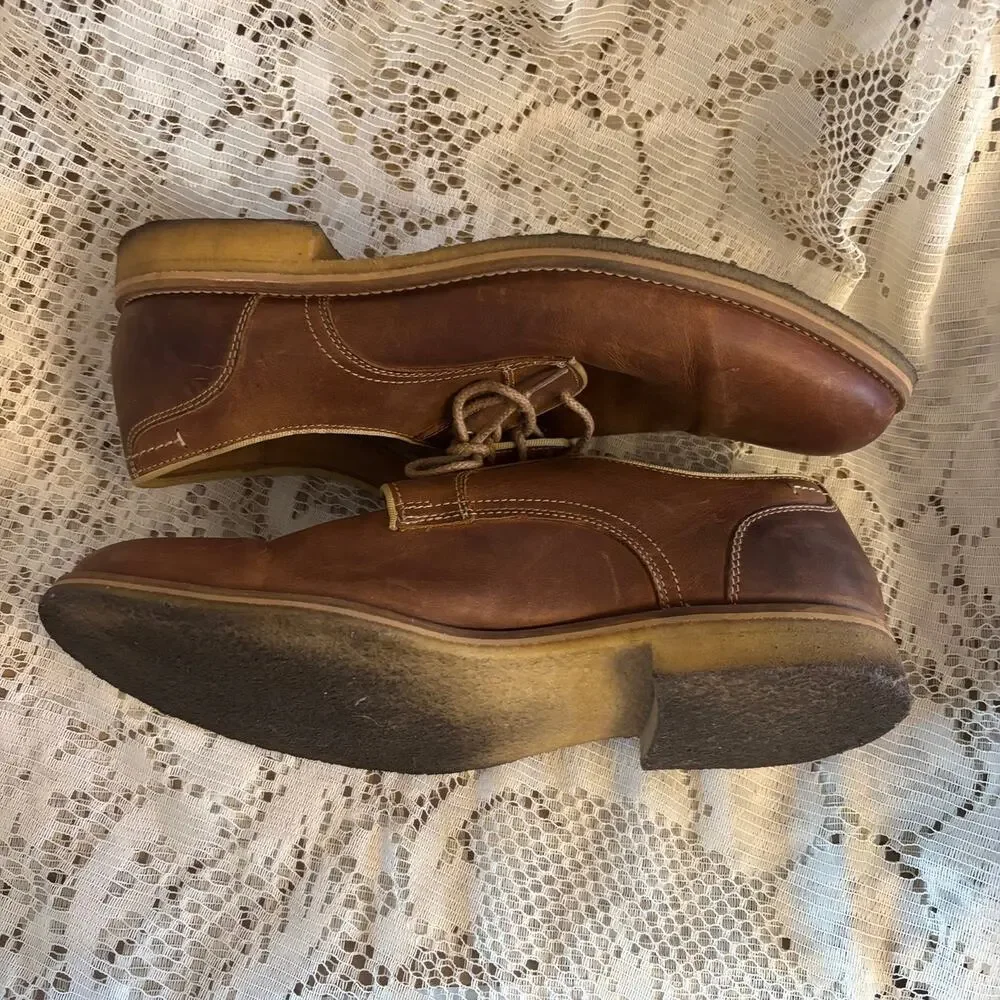 Johnston & Murphy 1850 Men's US 11 M Tan Leather & Memory Foam Oxford Shoes